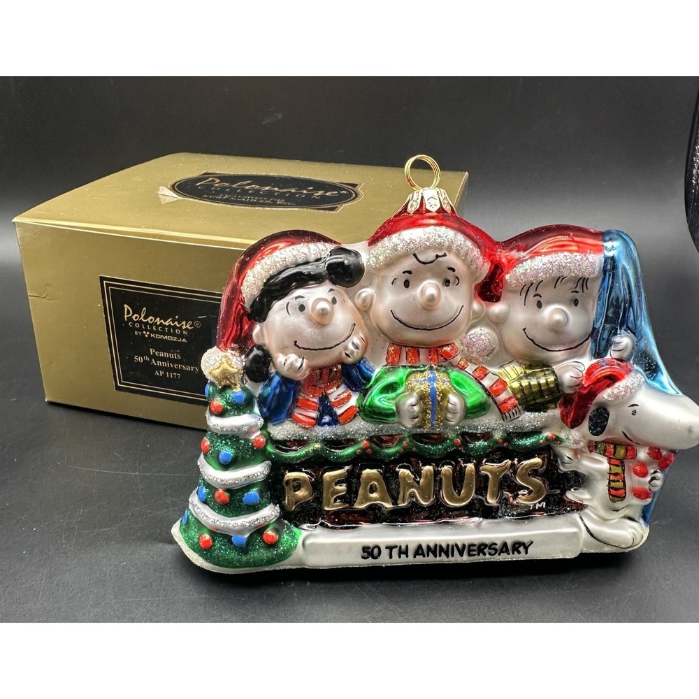 KURT ADLER POLONAISE PEANUTS 50TH‎ ANNIVERSARY ORNAMENT AP1177 4"
